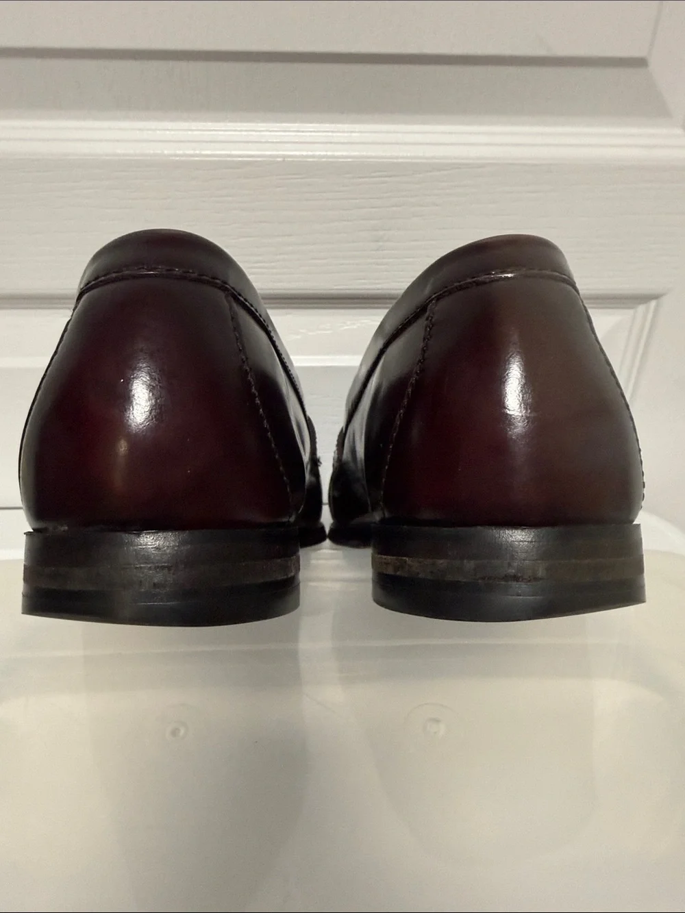 Men’s 9M Cole Haan Burgundy Leather Bit Loafers with Brass Hardware